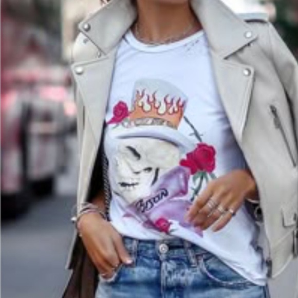 Lauren Moshi Poison Graphic Tee - Picture 1 of 12